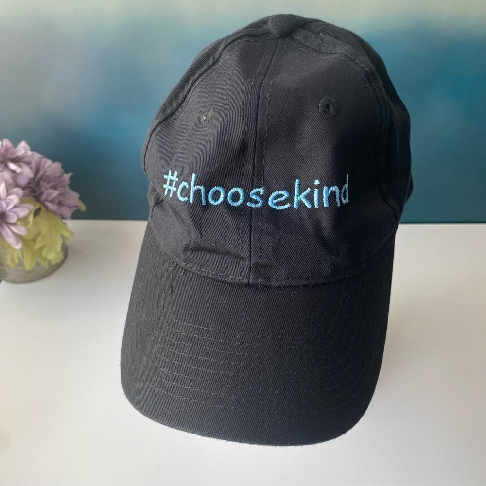 Choose Kind Blue Text/ Black Cap/Hat OS